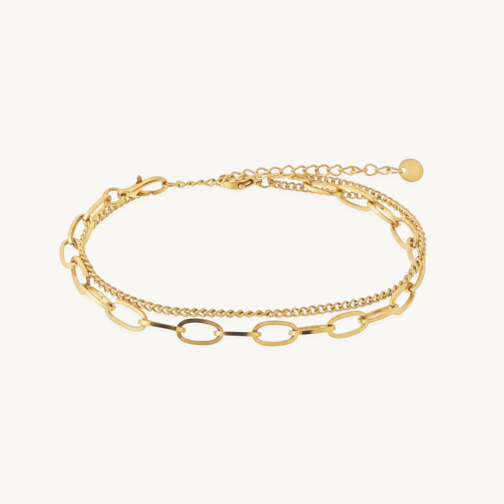 Double chain bracelet gold