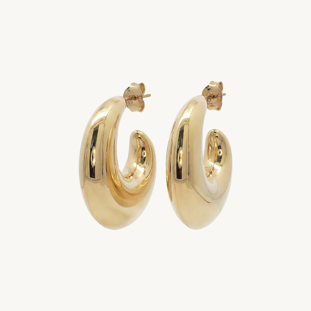 Bold rounded hoops gold