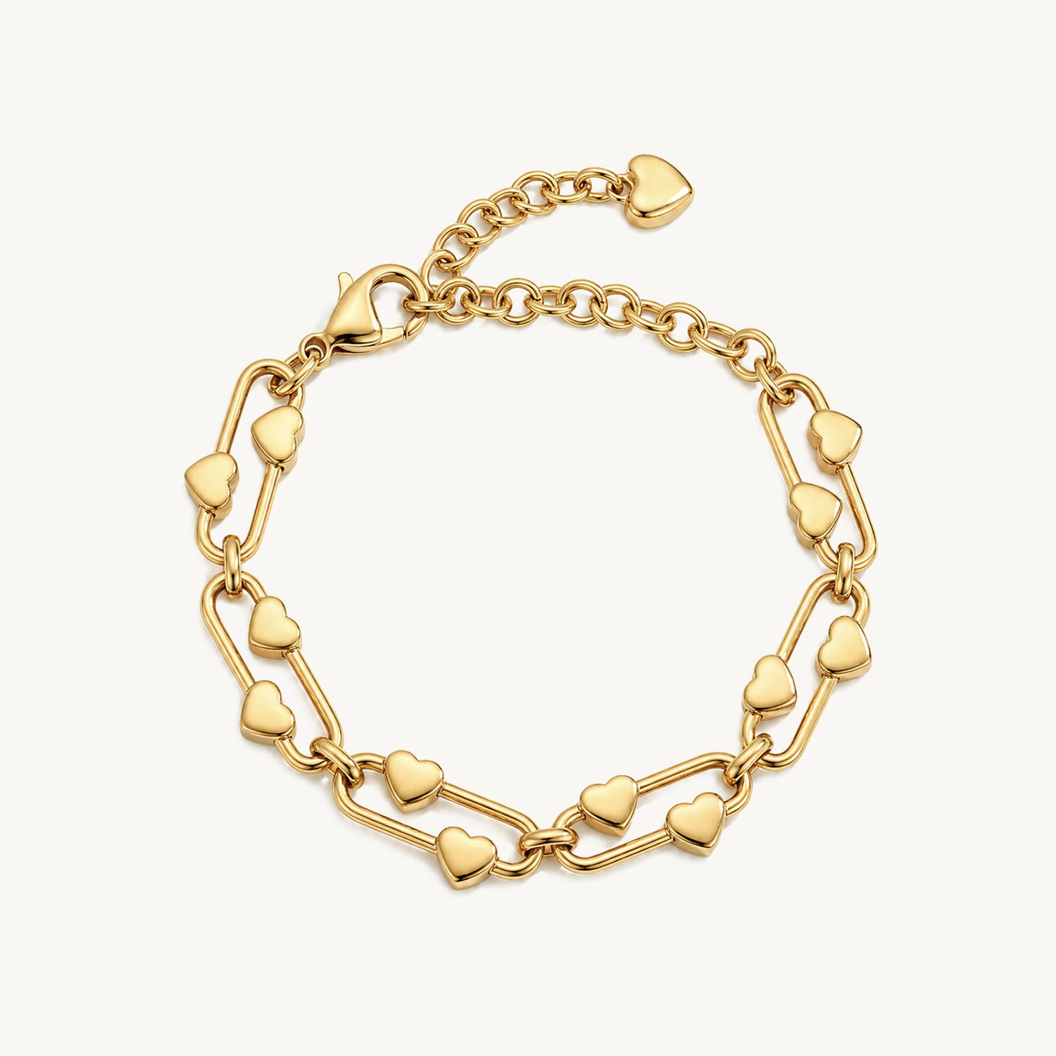Oval link bracelet gold