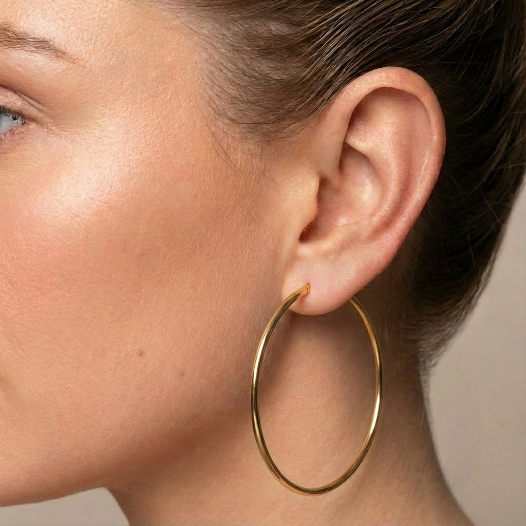 Classic hoops gold 65 mm