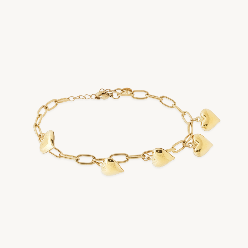 Heart bracelet gold