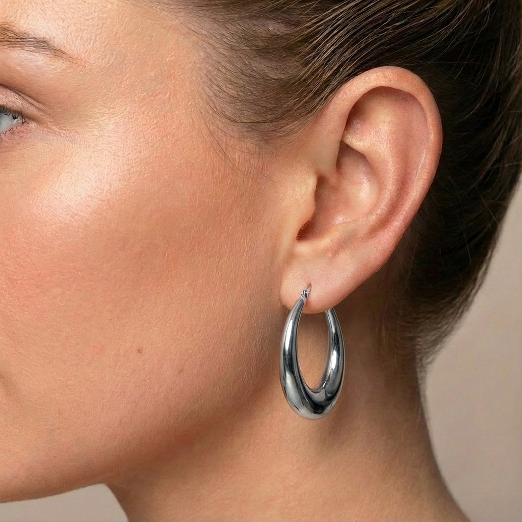 Bulb earrings silver