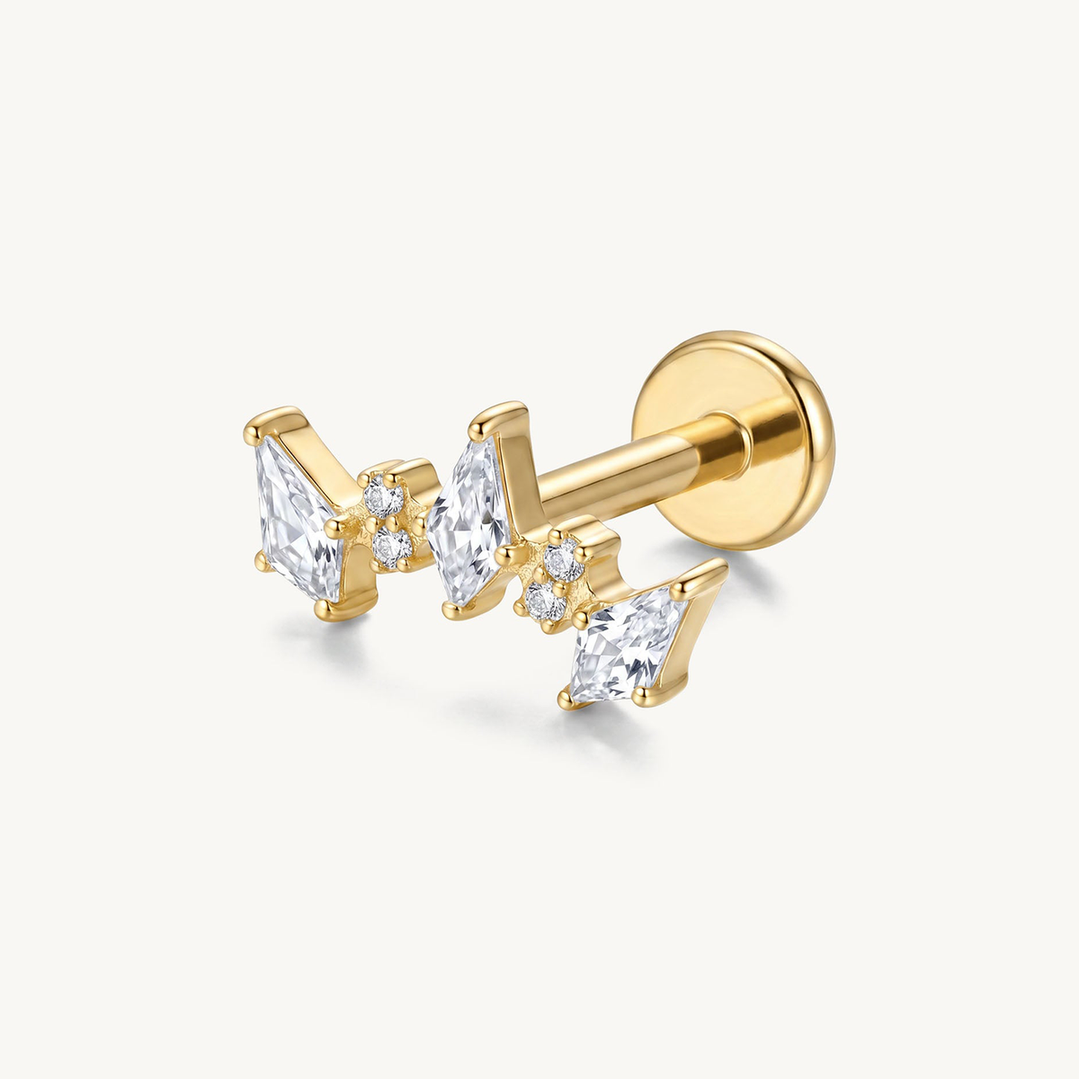 Triple oval gold – SIDE