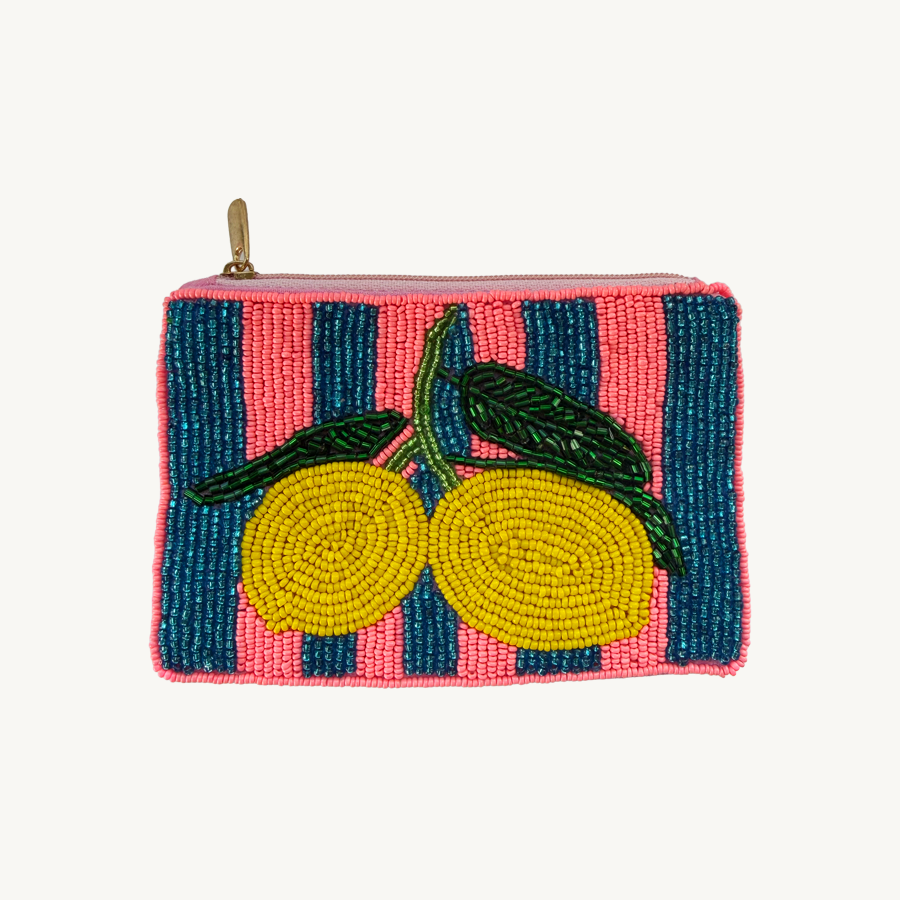 Beaded purse lemons