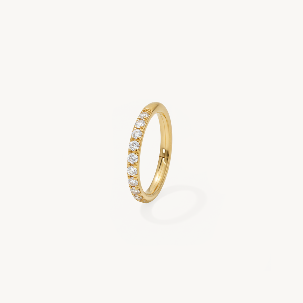 Dazzled ring goud