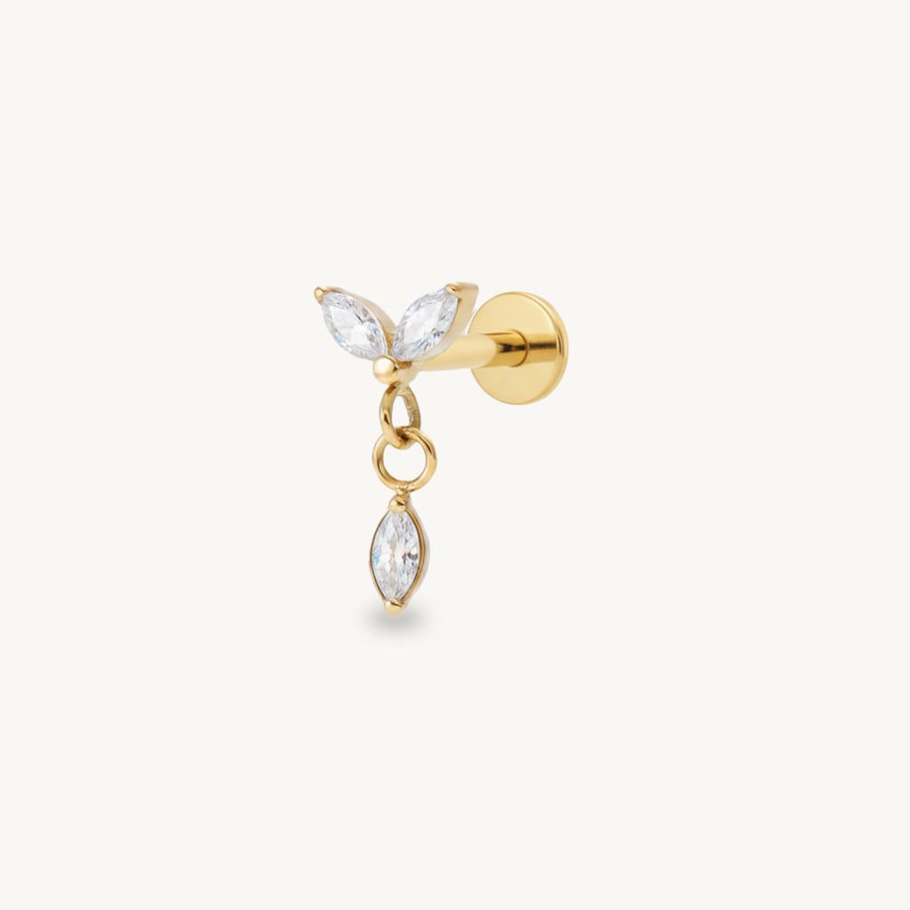 Sweet hanging flower gold