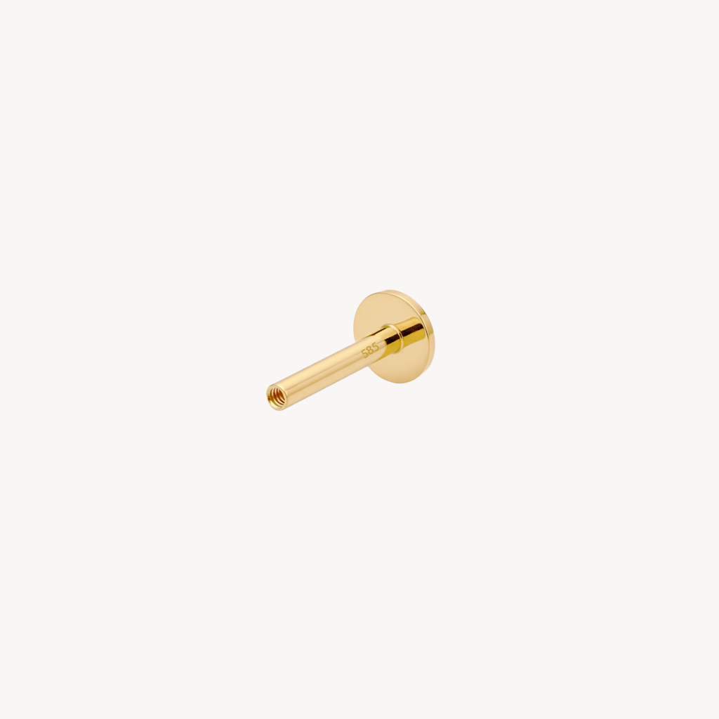 Flat back - 14K goud