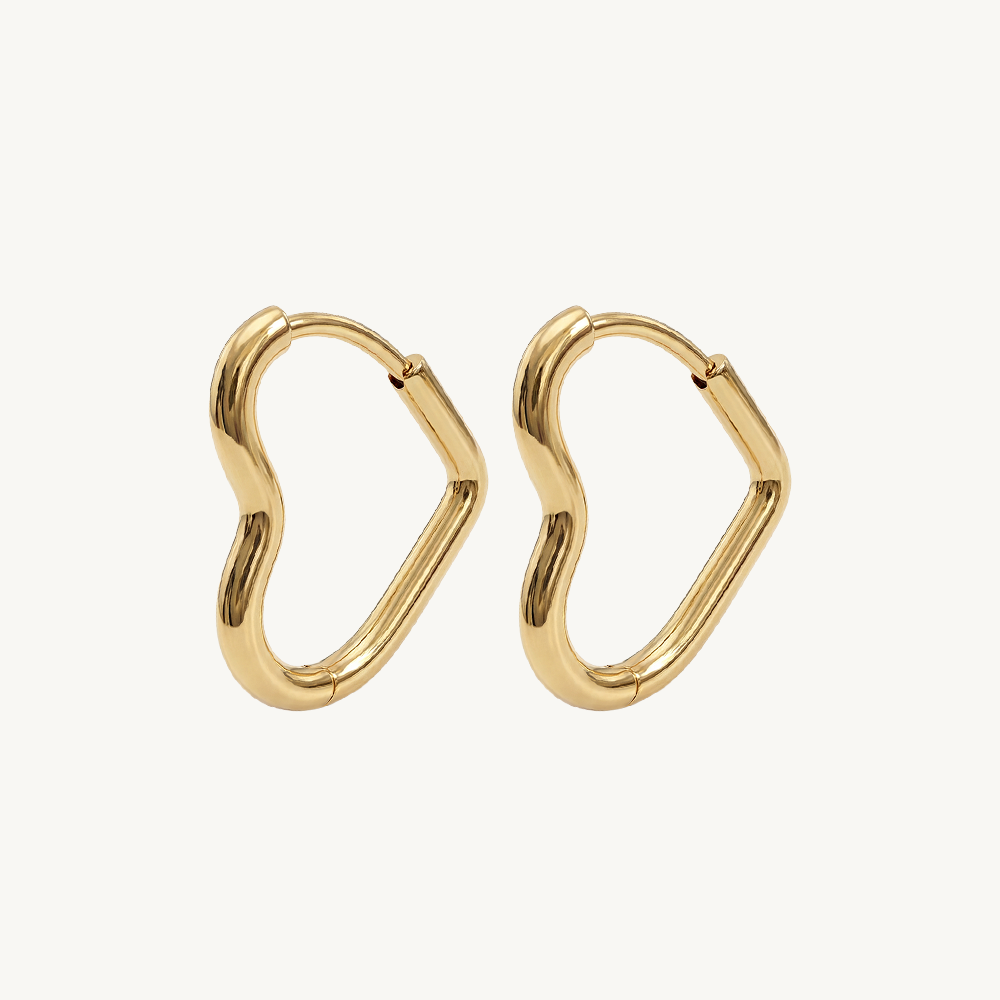 Heart hoops gold