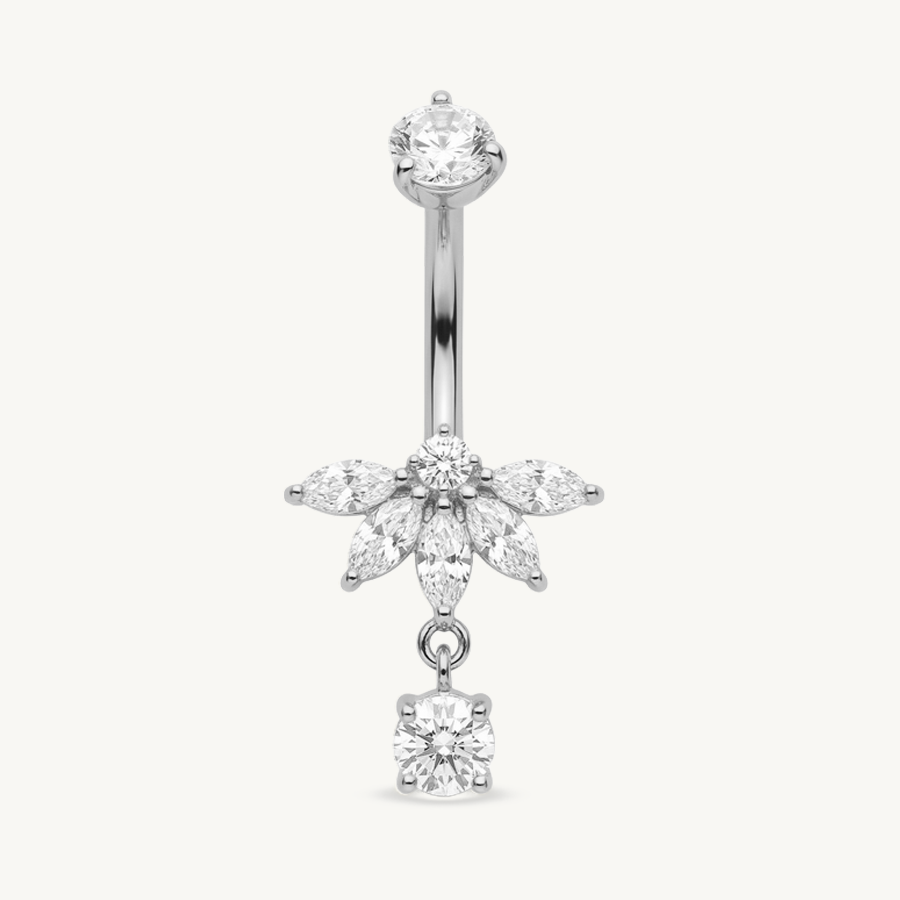 Flower crystal navel