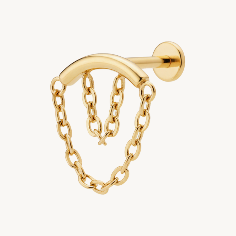 Simple drop chain gold