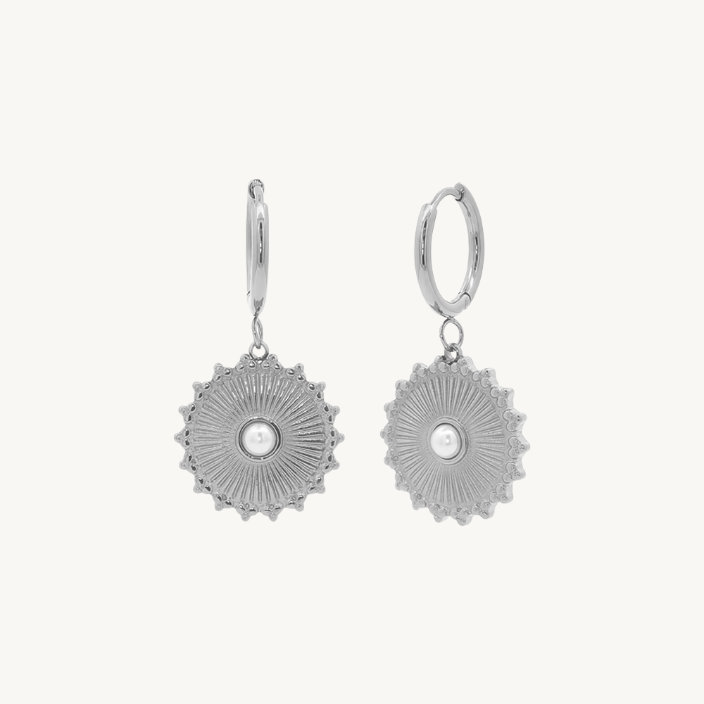 Sun earrings silver
