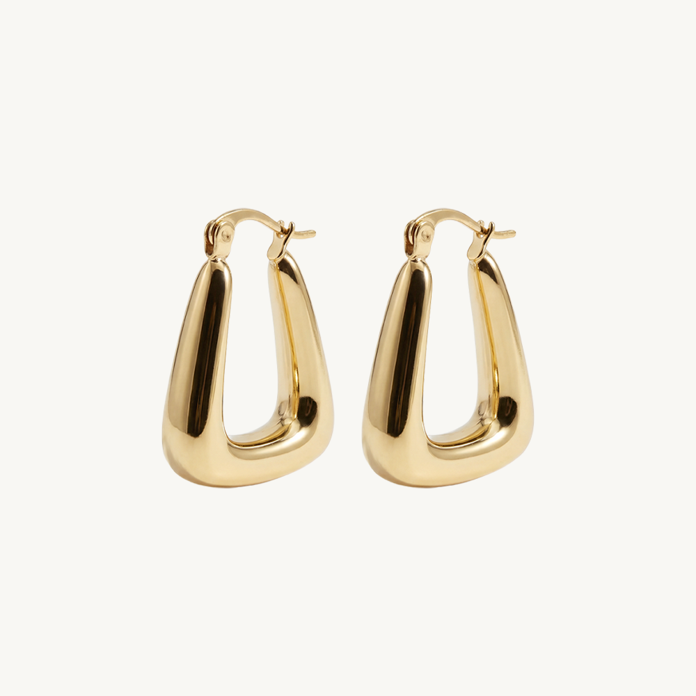 Triangle earrings gold