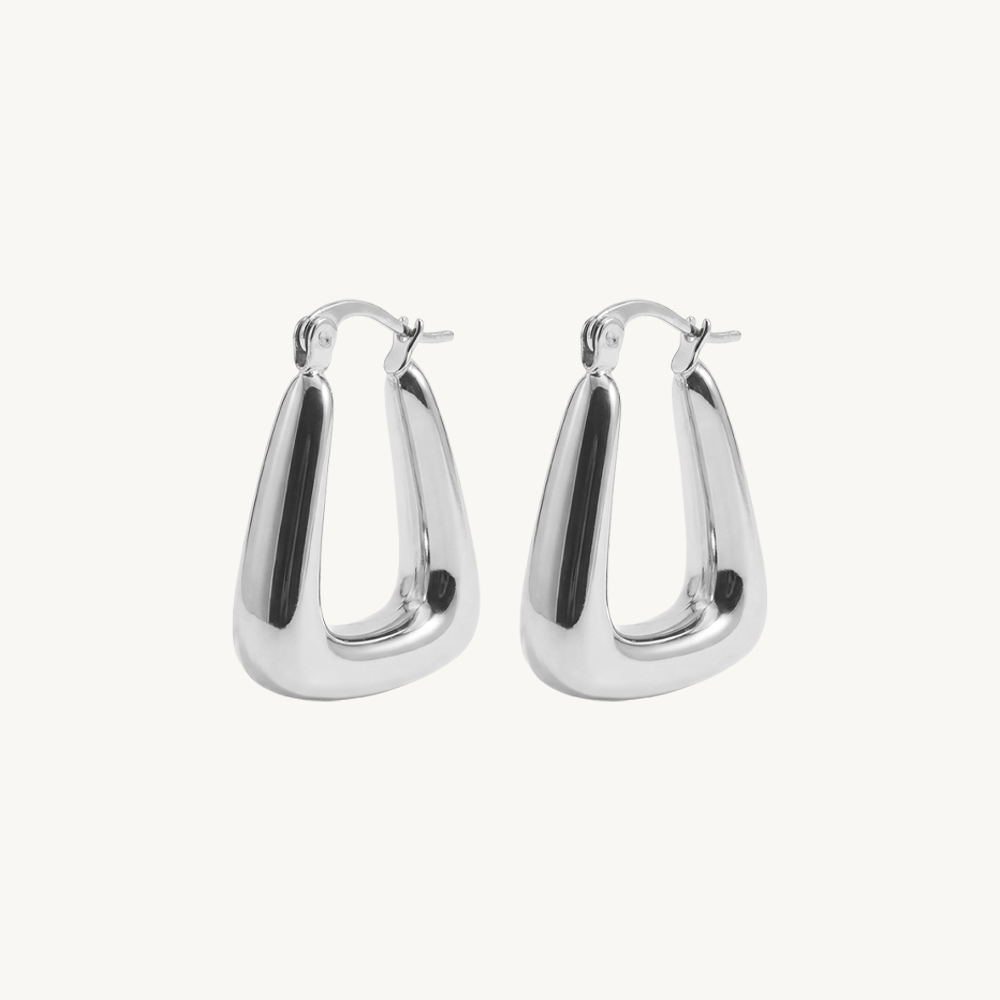Triangle earrings silver