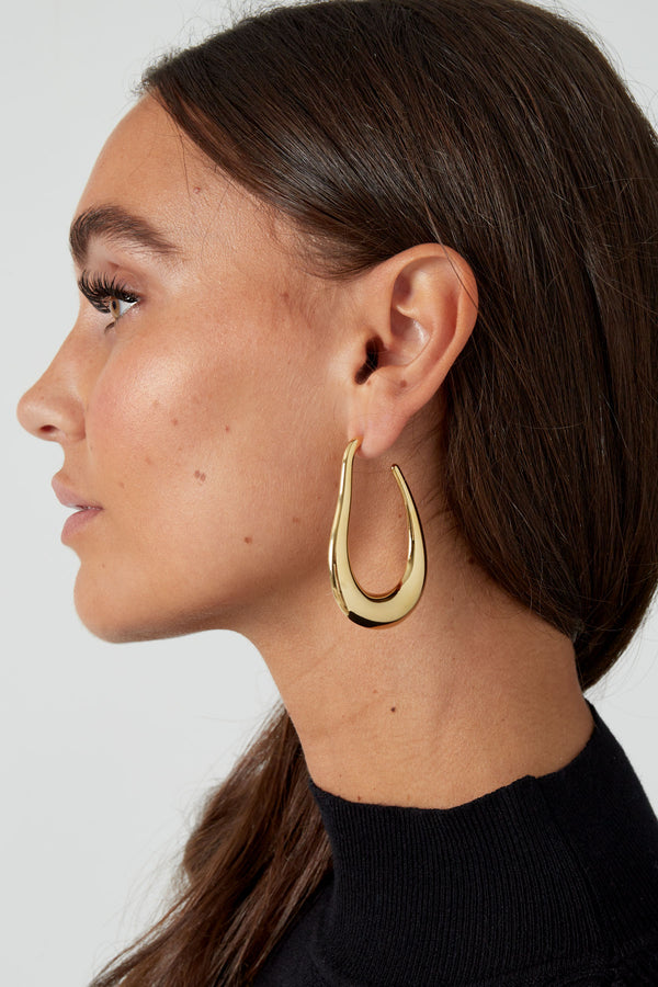 Asymmetrical earrings - Gold color