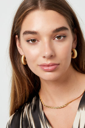 Earrings aesthetic half moon - Gold color