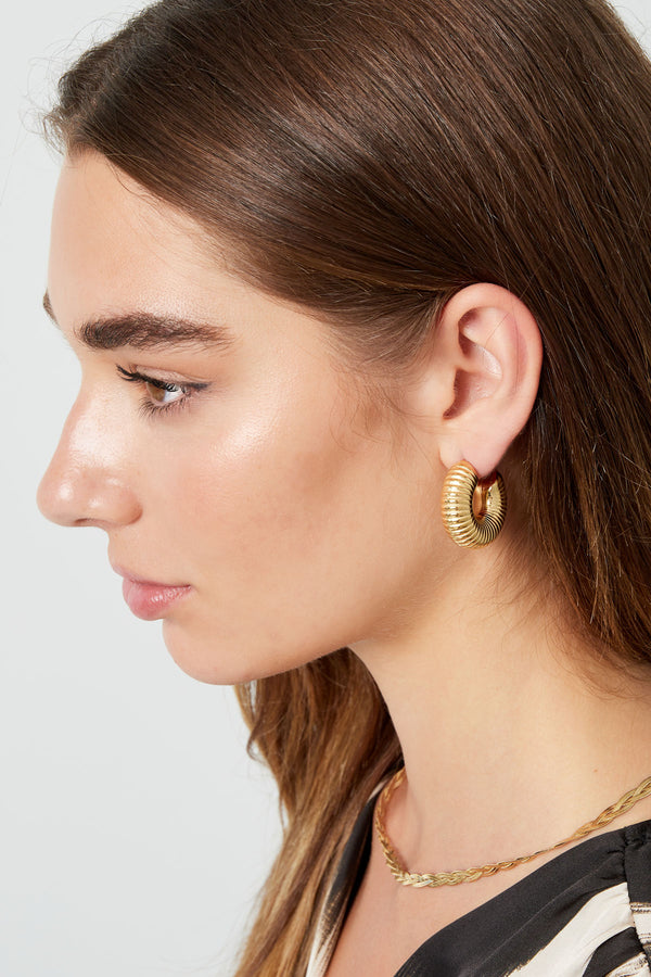 Earrings aesthetic half moon - Gold color