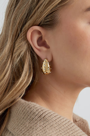 Drop earrings dazzling days - Gold color