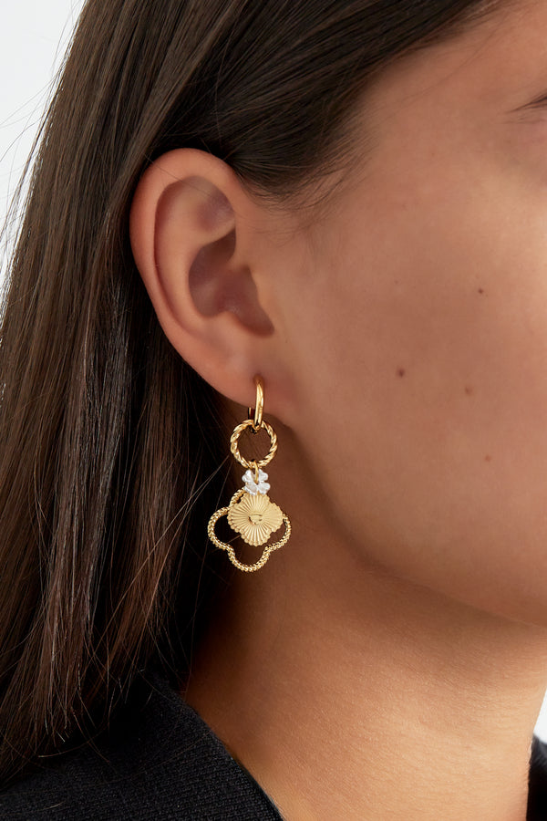 Clover dreams earrings - Gold color