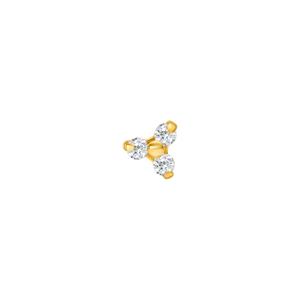 Clear floral beads gold