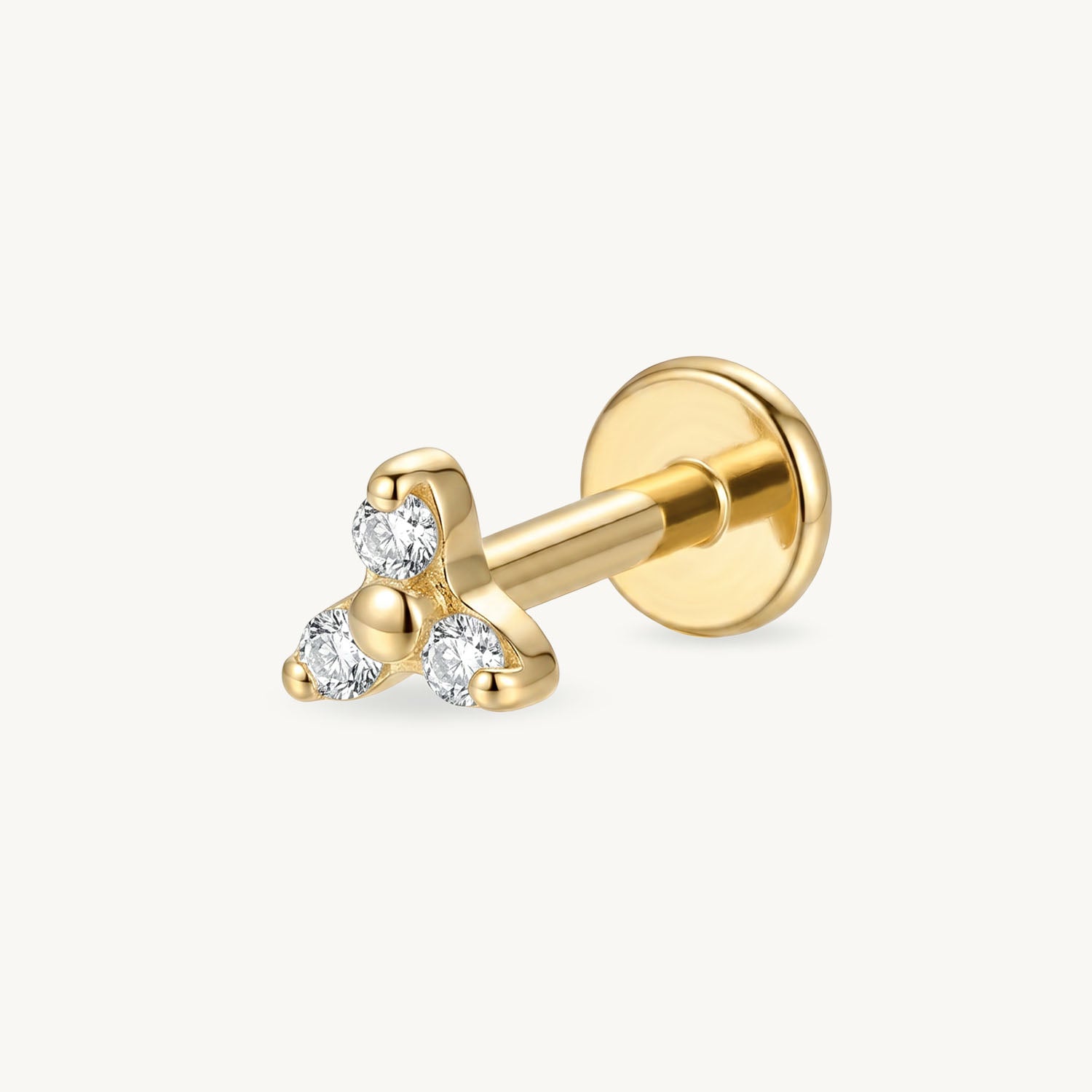 Clear floral beads gold