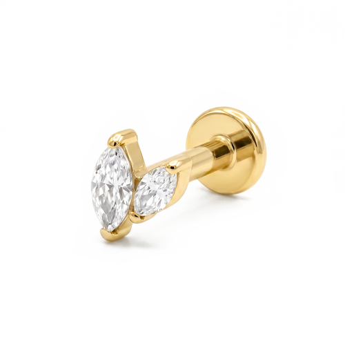 Twin marquise gold