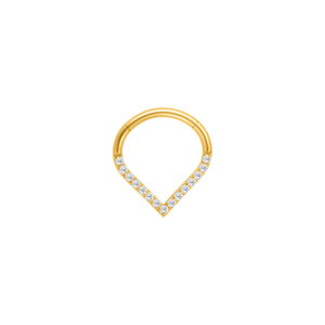 Prism stone ring gold