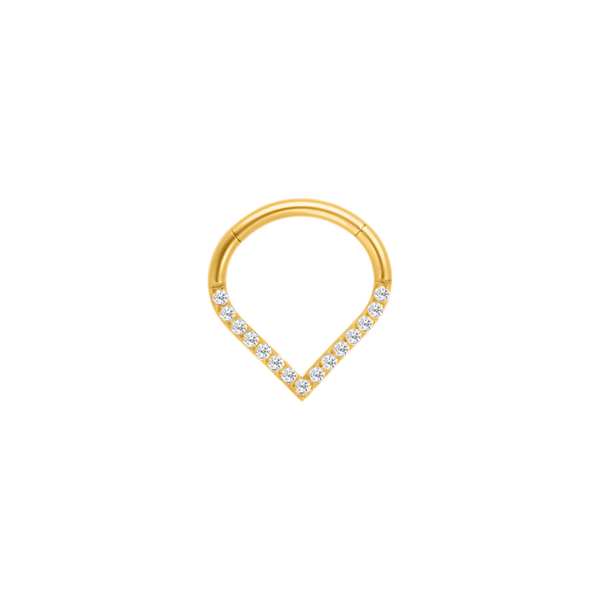 Prism stone ring gold