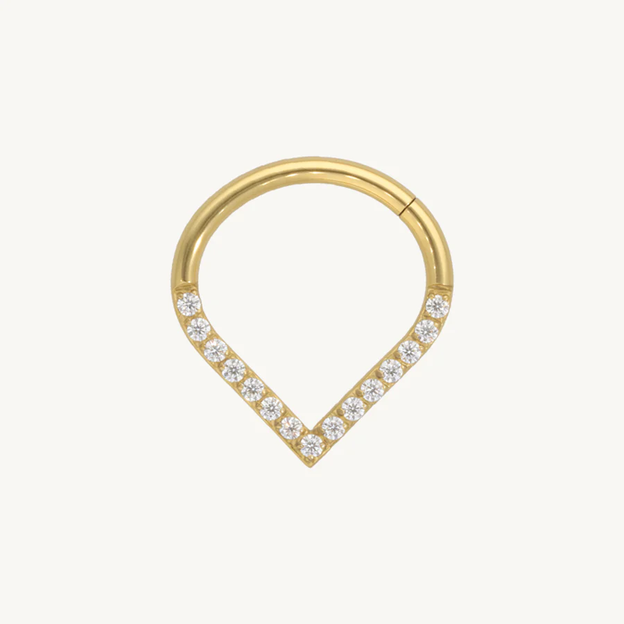 Prism stone ring gold