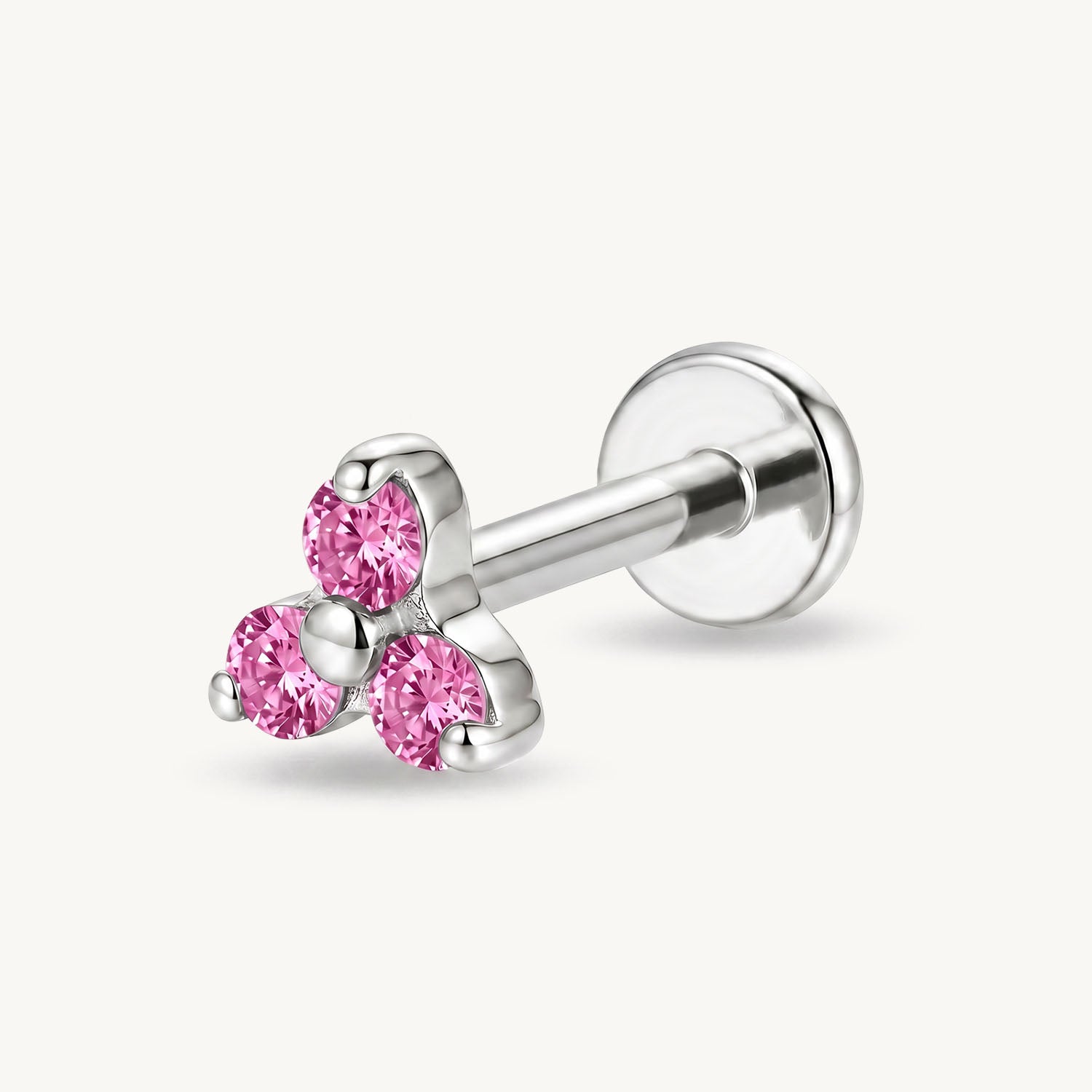 Pink floral beads