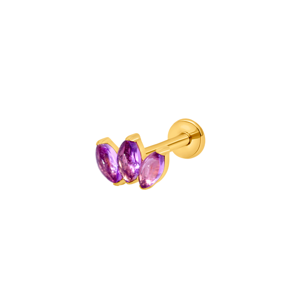 Triple amethyst gold