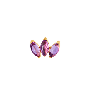 Triple amethyst gold