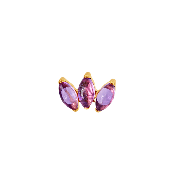 Triple amethyst gold