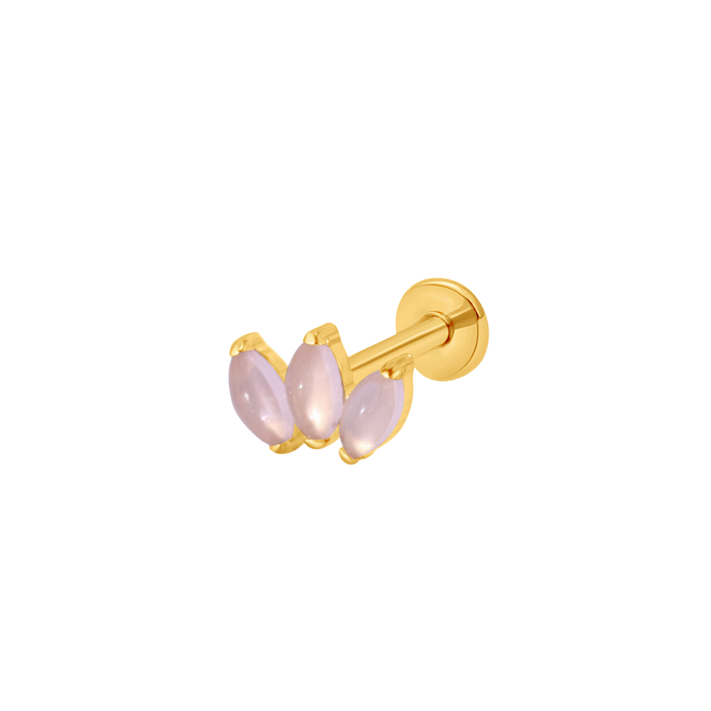Triple rosequartz gold
