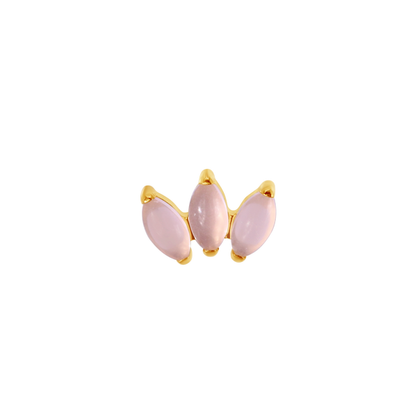 Triple rosequartz gold