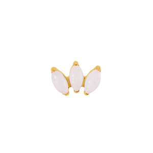 Triple white jade gold