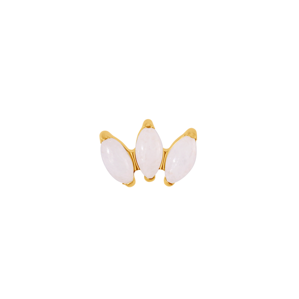Triple white jade gold