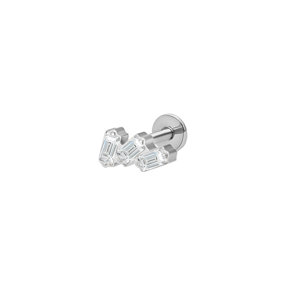 Triple elegance Baguette silver