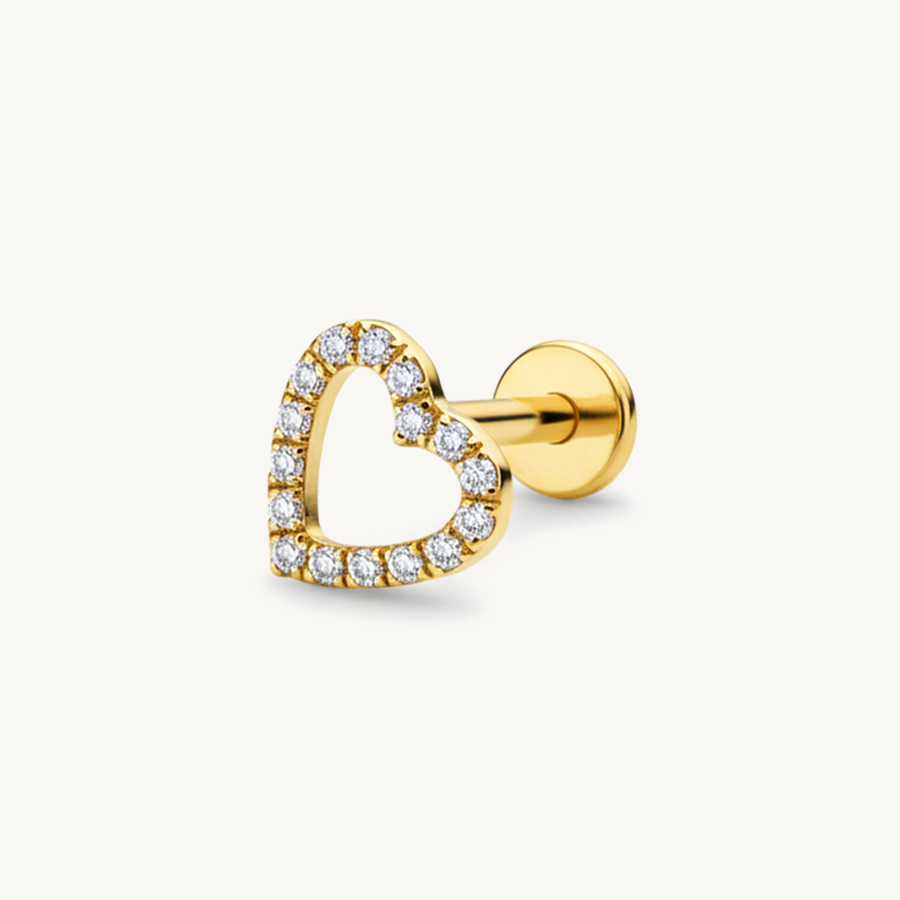 Glitter heart gold
