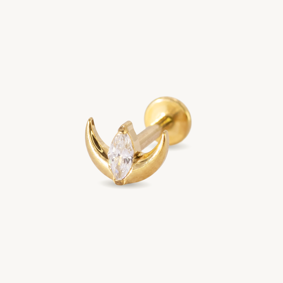 Mini moon marquise gold