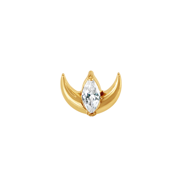 Mini moon marquise gold