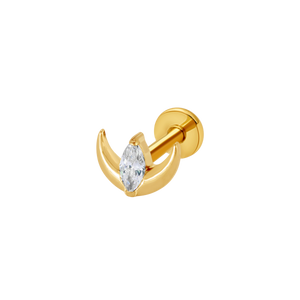 Mini moon marquise gold