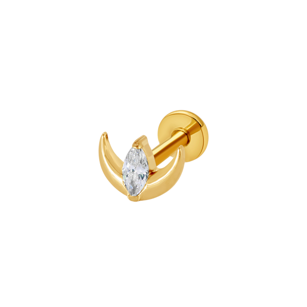 Mini moon marquise gold
