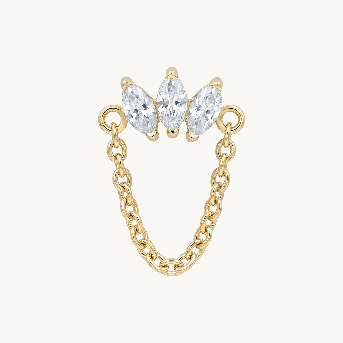 Triple crown chain gold