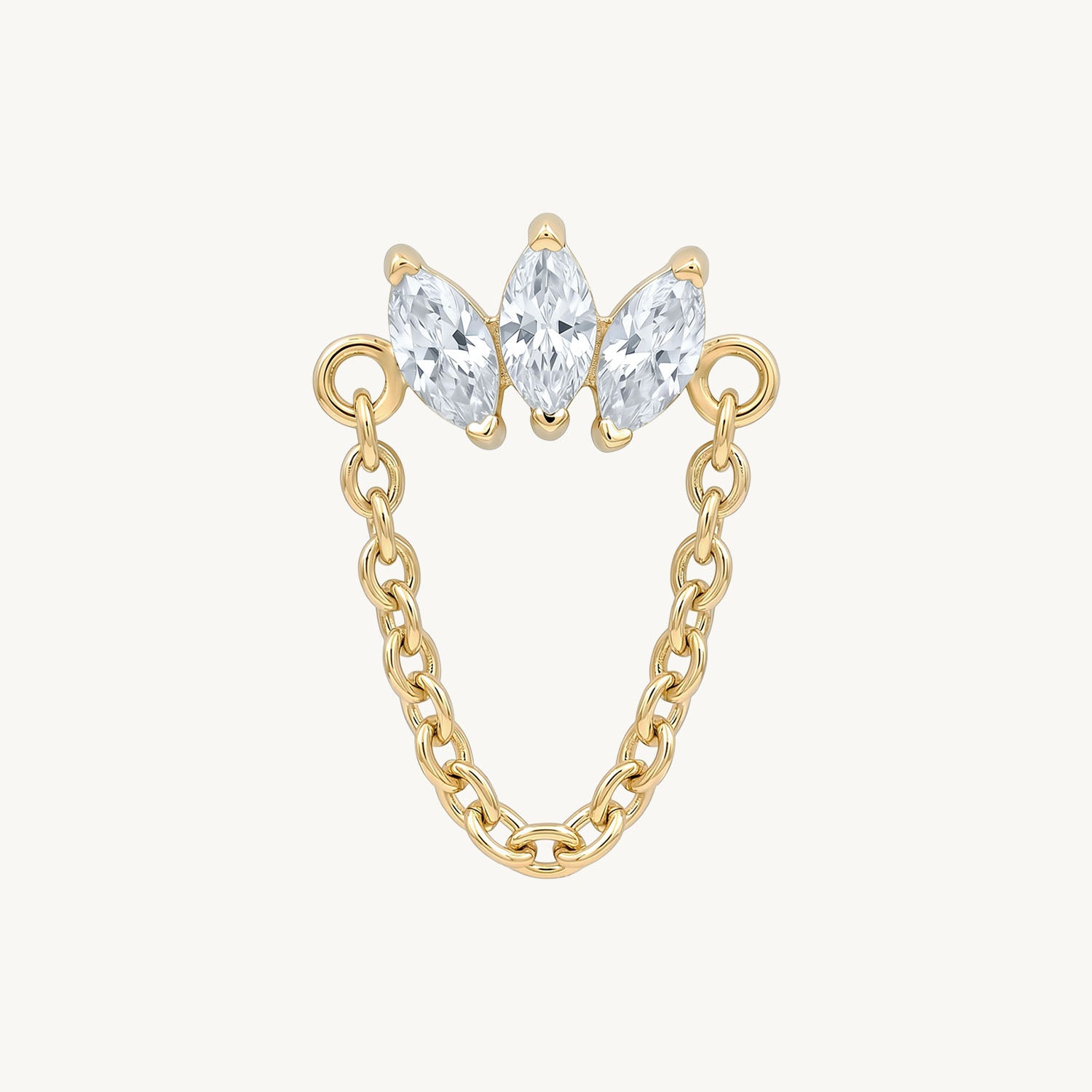 Triple crown chain gold