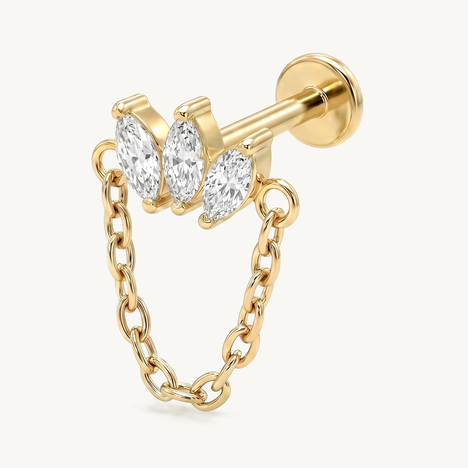 Triple crown chain gold