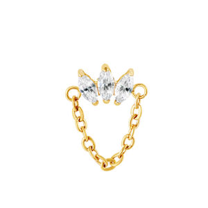 Triple crown chain gold