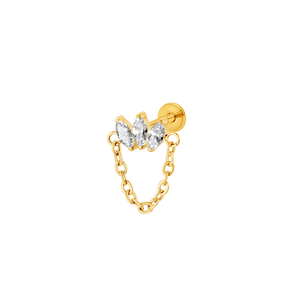 Triple crown chain gold