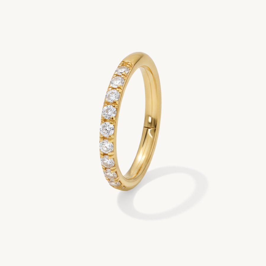Dazzled ring goud