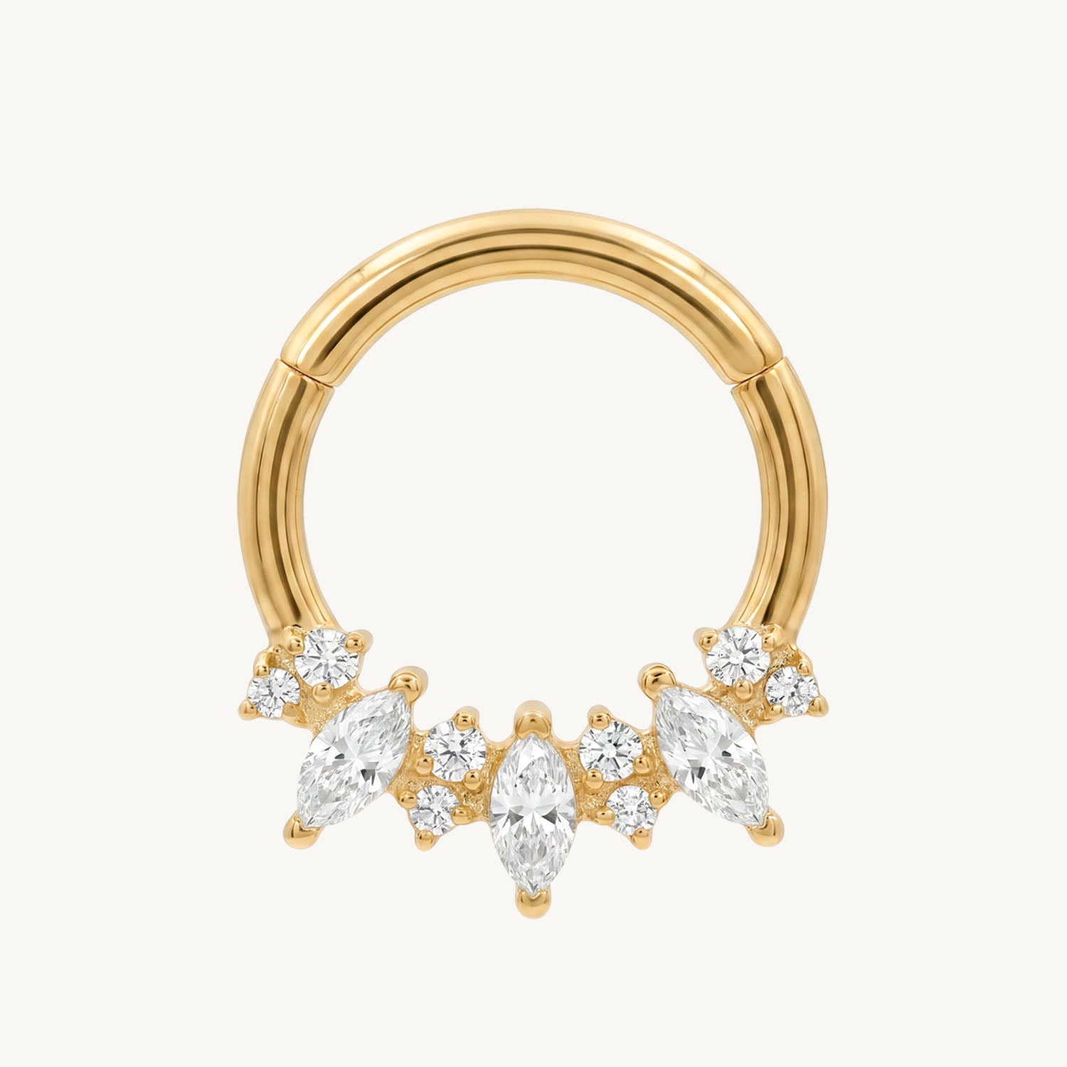 Marquise fan gold