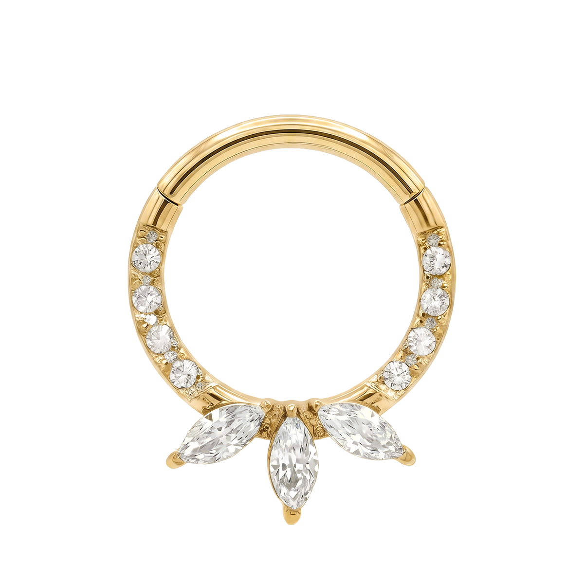 Marquise crystal gold
